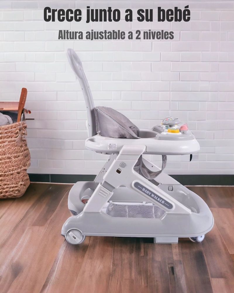 ANDADOR CAMINADOR LUBABYCAS 5 EN 1 CON APOYA PIES ROSADO - 3