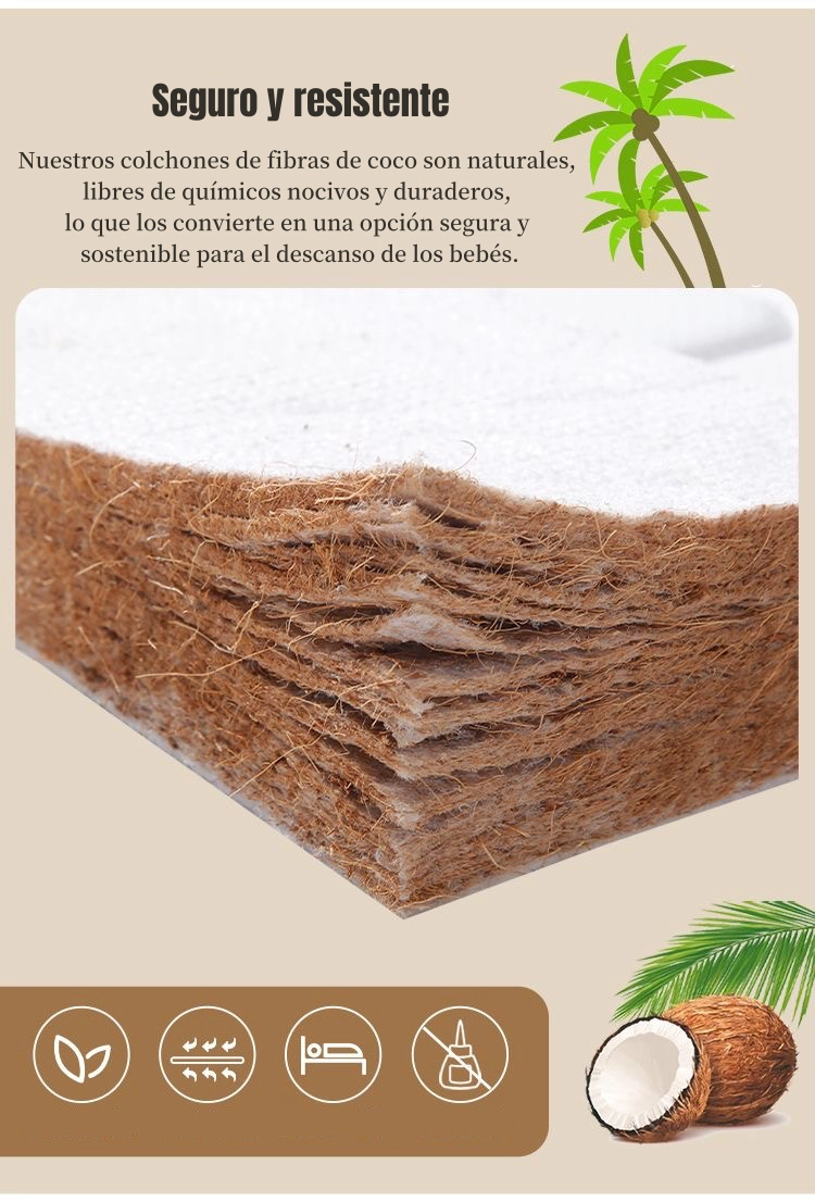 COLCHÓN LUBABYCAS COCO CUNA 85 X 45 X 4 CM - 6