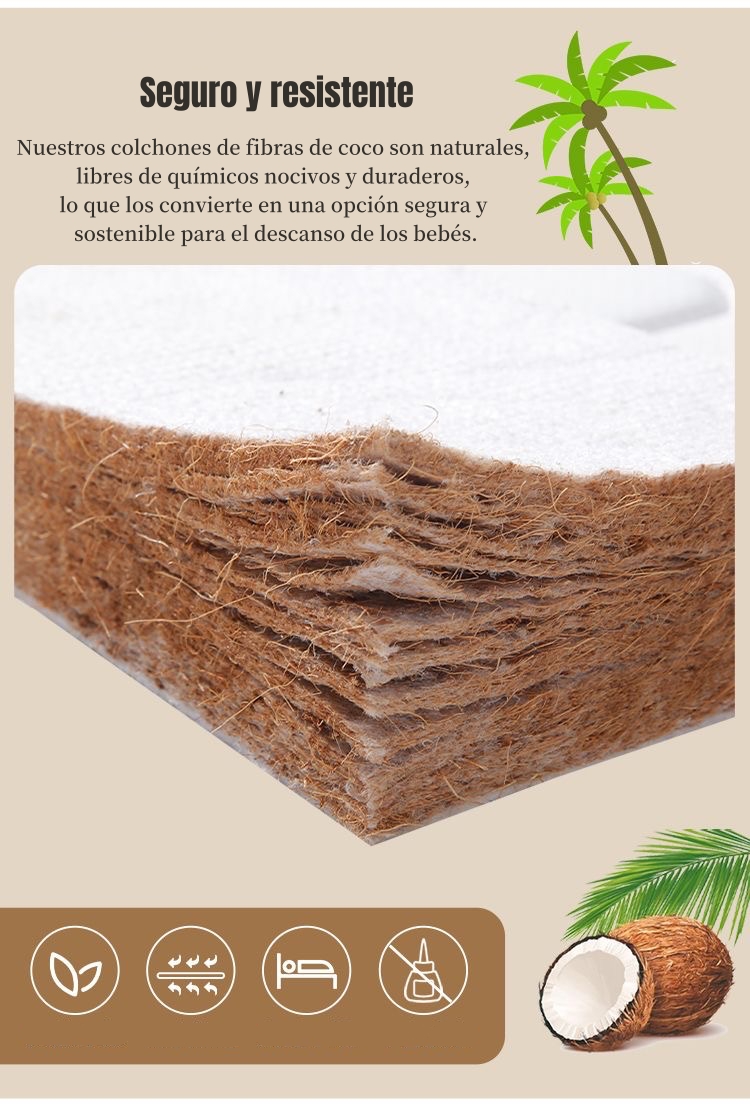 COLCHÓN LUBABYCAS COCO CUNA 104 X 61 X 4 CM - 6