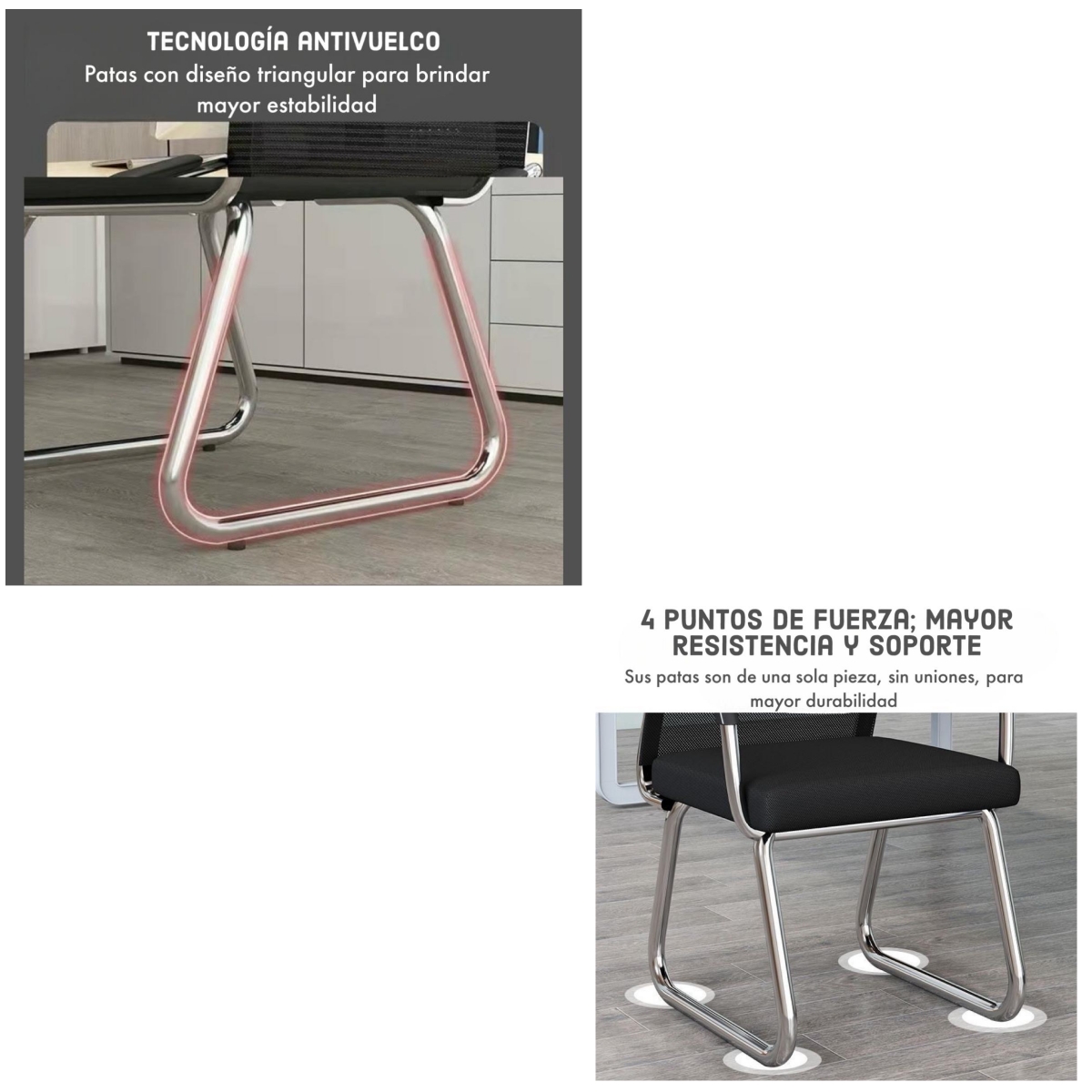 SILLA ESCRITORIO LUBABYCAS FLEX NEGRO OFICINA - 3