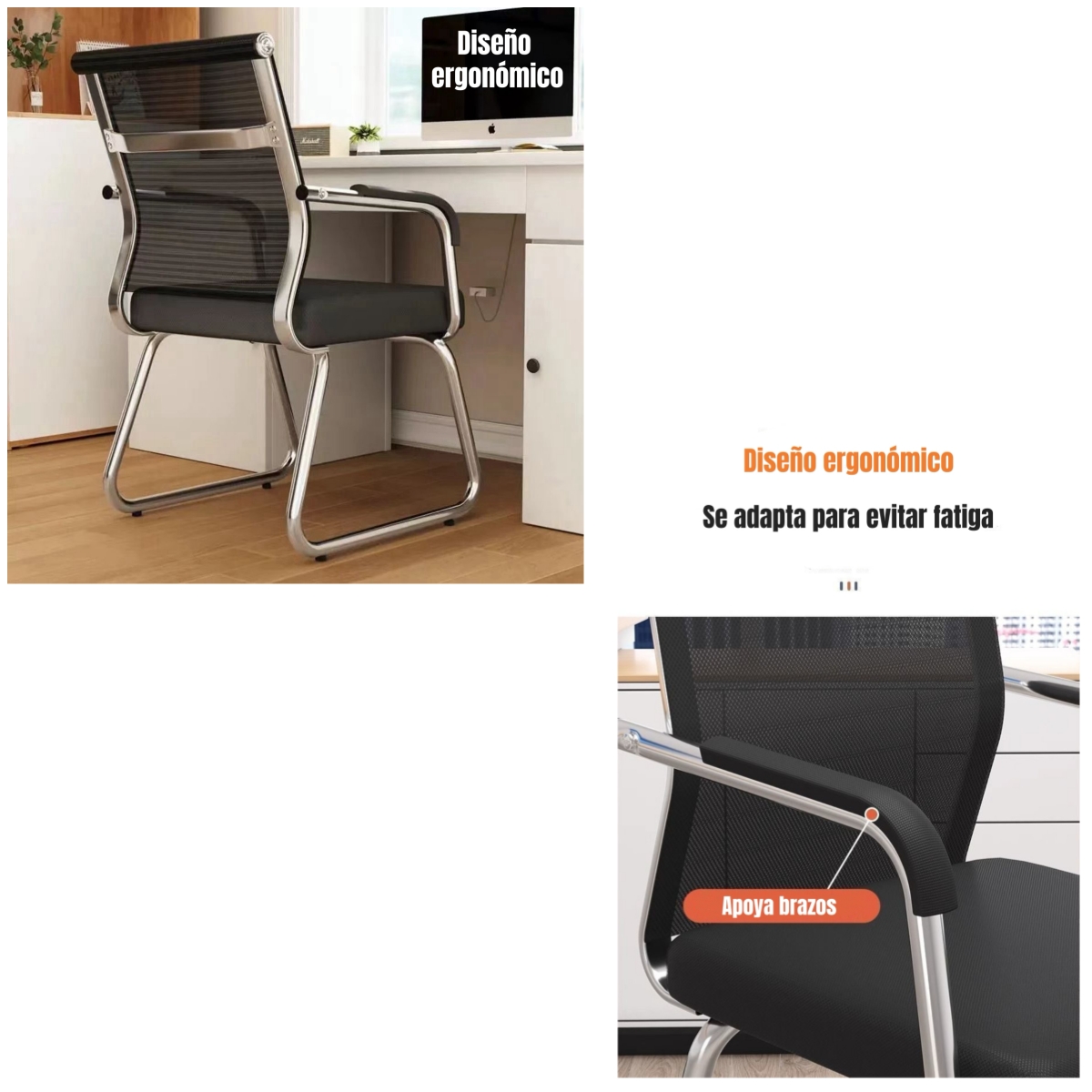 SILLA ESCRITORIO LUBABYCAS FLEX NEGRO OFICINA - 4