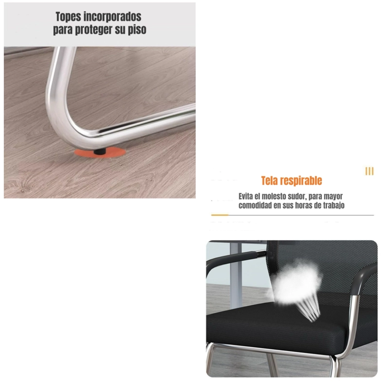 SILLA ESCRITORIO LUBABYCAS FLEX NEGRO OFICINA - 6