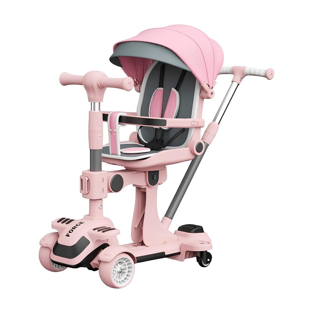TRICICLO SCOOTER 2 EN 1 LUBABYCAS ROSADO LUBABYCAS - 1