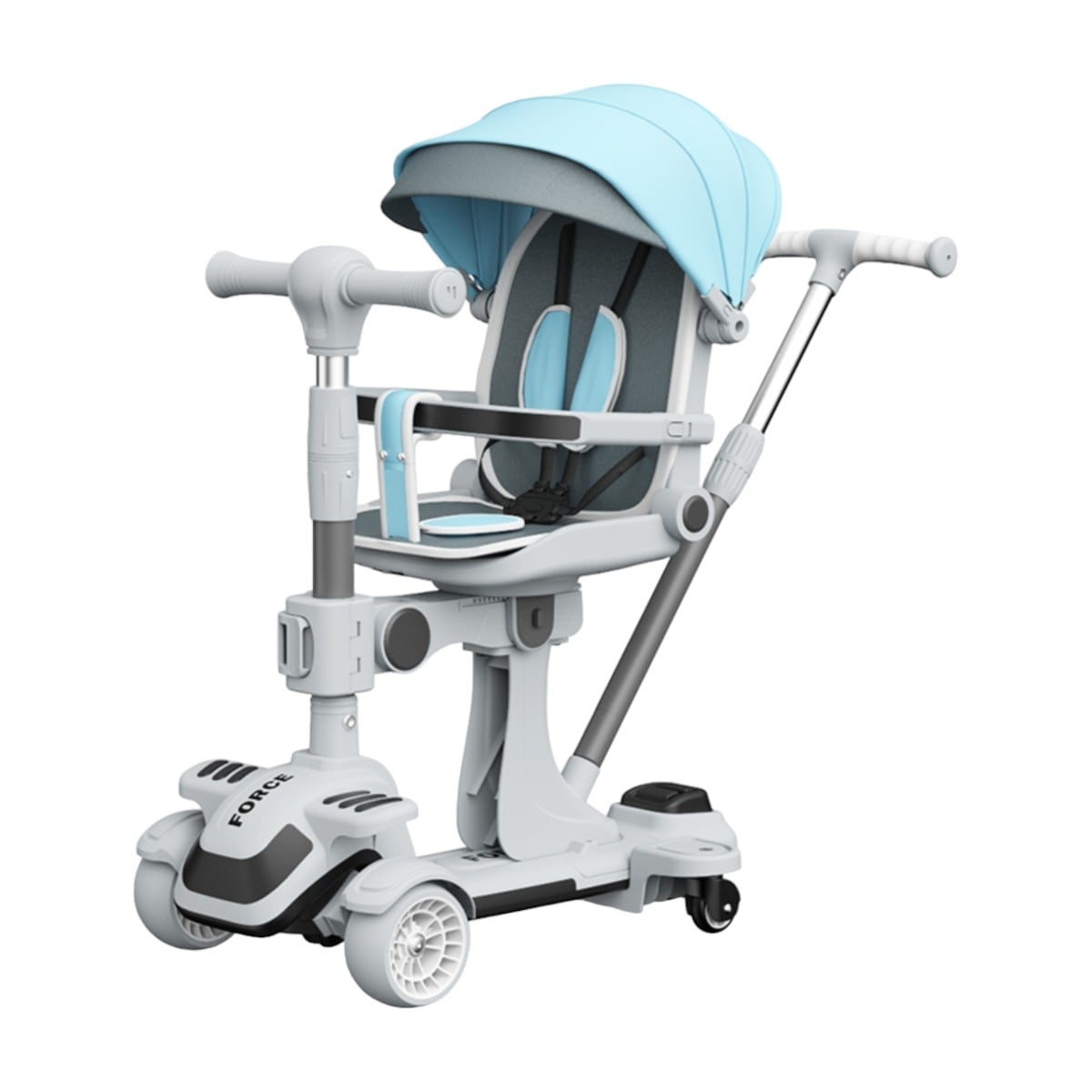 TRICICLO LUBABYCAS SCOOTER 2 EN 1 AZUL - 1