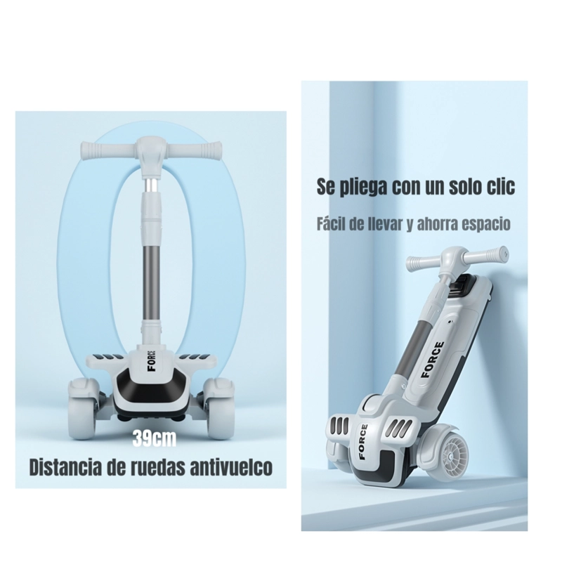 TRICICLO LUBABYCAS SCOOTER 2 EN 1 AZUL - 5