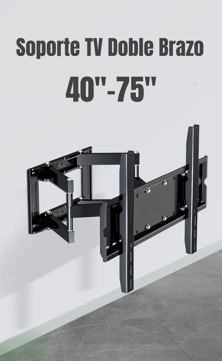 SOPORTE TV AJUSTABLE DOBLE BRAZO 40'' A 75'' BY LUBABYCAS - 2