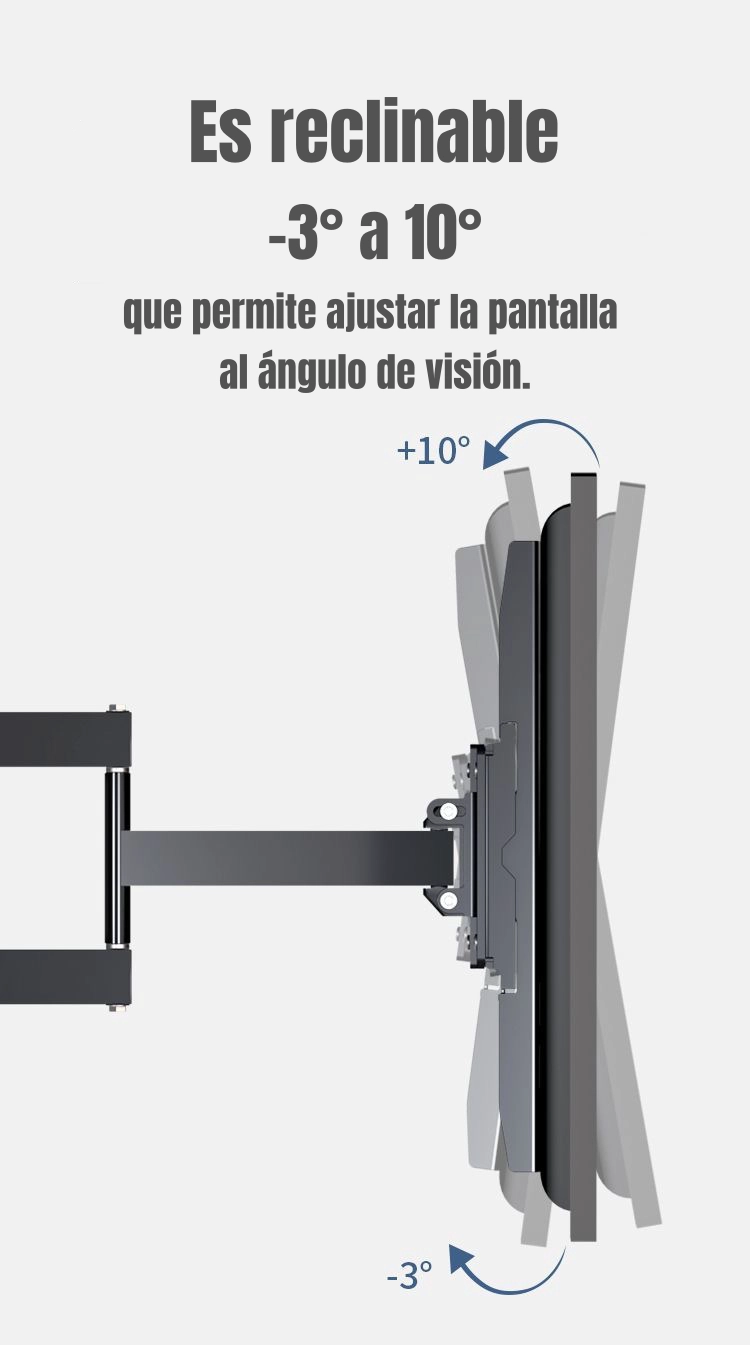 SOPORTE TV AJUSTABLE DOBLE BRAZO 40'' A 75'' BY LUBABYCAS - 4