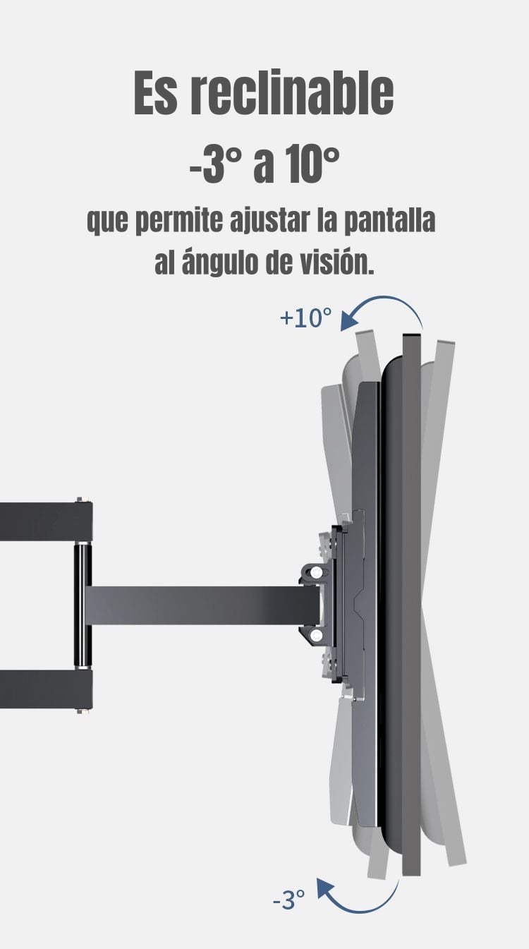 SOPORTE TV AJUSTABLE DOBLE BRAZO 40'' A 75'' BY LUBABYCAS - 4