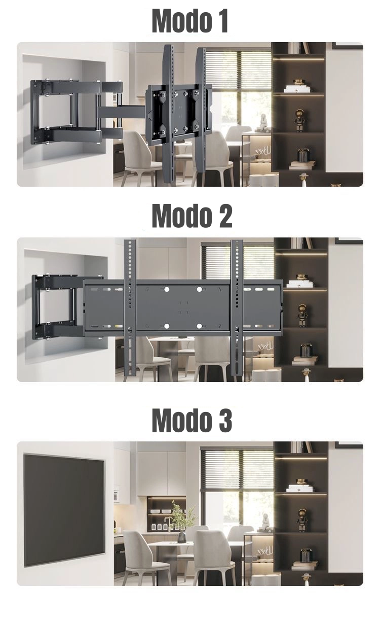 SOPORTE TV AJUSTABLE DOBLE BRAZO 40'' A 75'' BY LUBABYCAS - 6