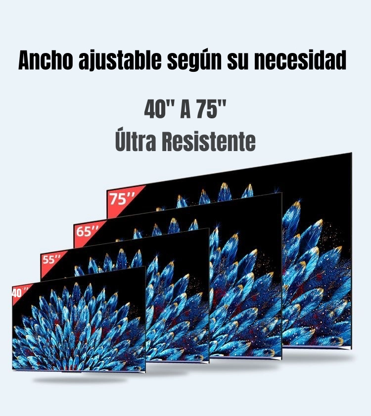 SOPORTE TV AJUSTABLE DOBLE BRAZO 40'' A 75'' BY LUBABYCAS - 7
