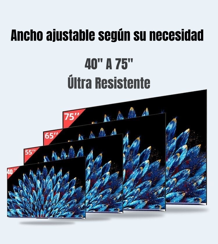 SOPORTE TV AJUSTABLE DOBLE BRAZO 40'' A 75'' BY LUBABYCAS - 7