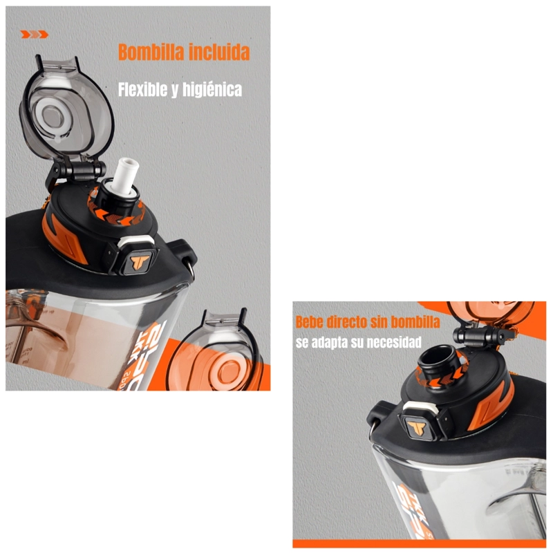 BOTELLA DE AGUA LUBABYCAS MULTIFUNCIONAL CON ACCESORIOS - 3
