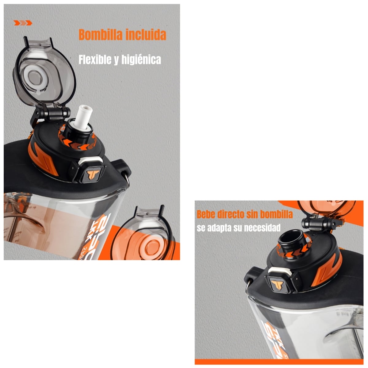 BOTELLA DE AGUA LUBABYCAS MULTIFUNCIONAL CON ACCESORIOS - 3