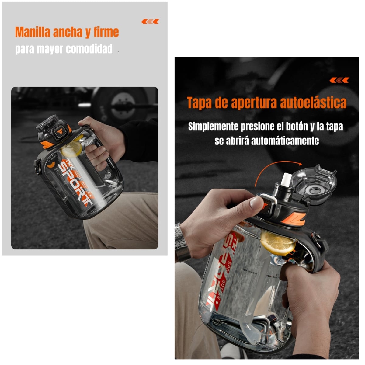 BOTELLA DE AGUA LUBABYCAS MULTIFUNCIONAL CON ACCESORIOS - 6