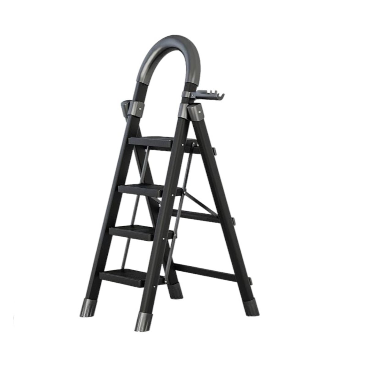 ESCALERA DE ACERO LUBABYCAS PLEGABLE CON 4 ESCALONES BY - 1