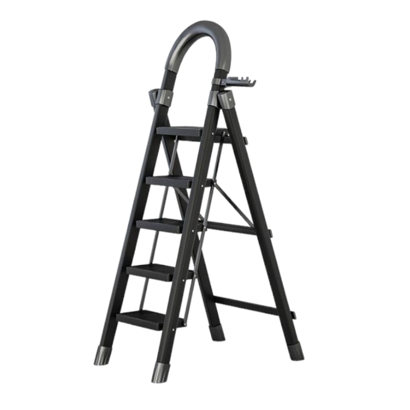 ESCALERA DE ACERO LUBABYCAS PLEGABLE CON 5 ESCALONES BY - 1