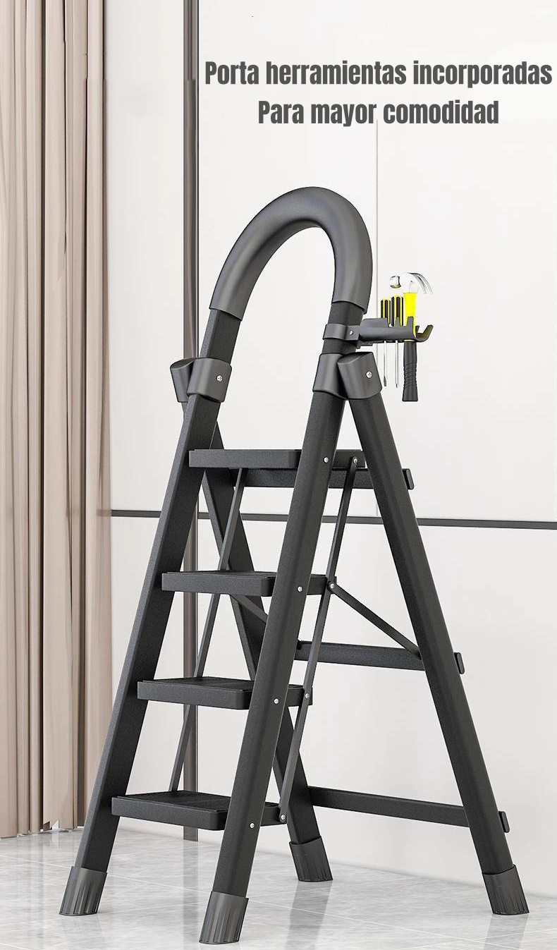 ESCALERA DE ACERO LUBABYCAS PLEGABLE CON 5 ESCALONES BY - 3