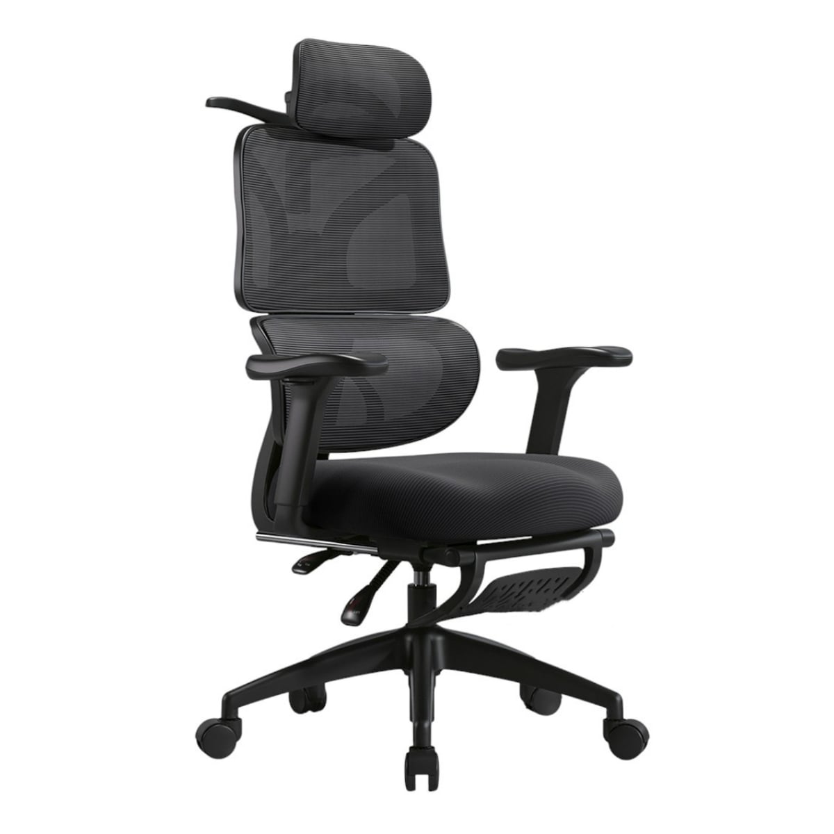 SILLA ESCRITORIO LUBABYCAS W205 NEGRO PREMIUM CON APOYA PIES - 1