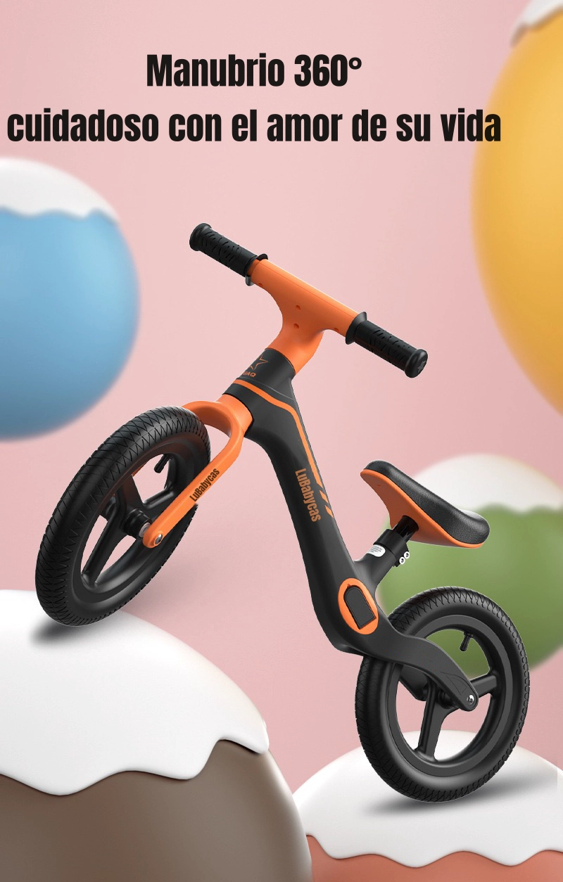 BICICLETA DE EQUILIBRIO 2-6 AÑOS ARO 12 LUBABYCAS NARANJA - 3