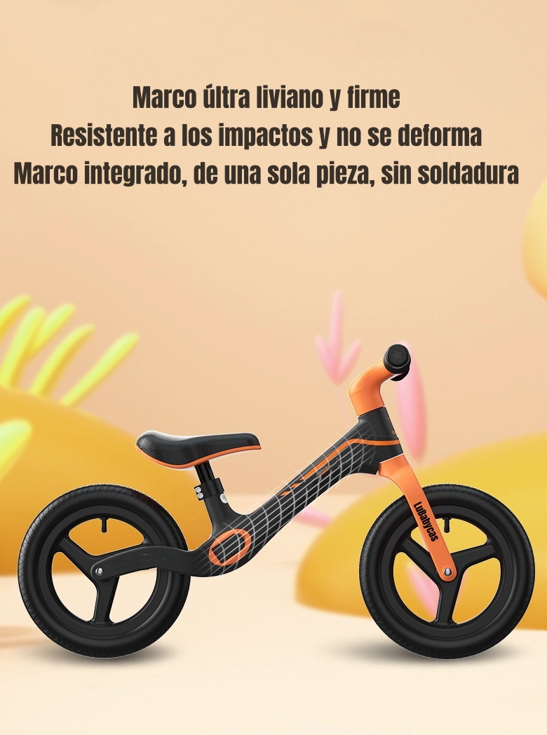 BICICLETA DE EQUILIBRIO 2-6 AÑOS ARO 12 LUBABYCAS NARANJA - 4