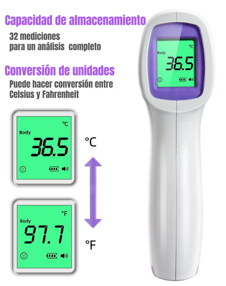 TERMÓMETRO INFRARROJO LUBABYCAS DIGITAL CON PILAS - 6