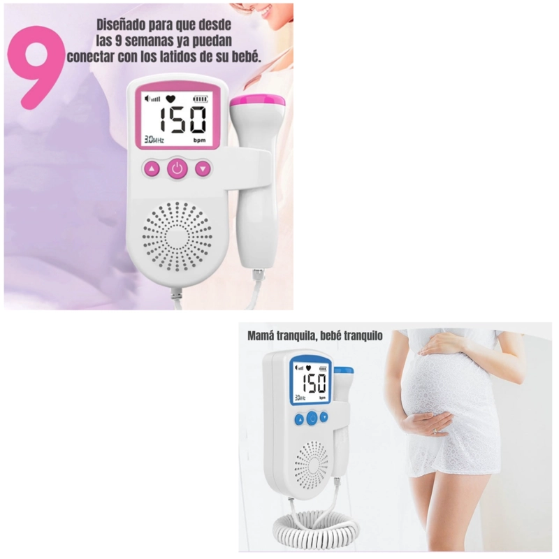 MONITOR LUBABYCAS FETAL DOPPLER LATIDOS CORAZÓN BEBÉ BY BLANCO - 5