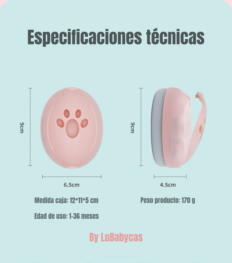 OREJERAS LUBABYCAS ANTIRUIDO AURICULARES PROTECTORES BEBÉS AZUL - 8