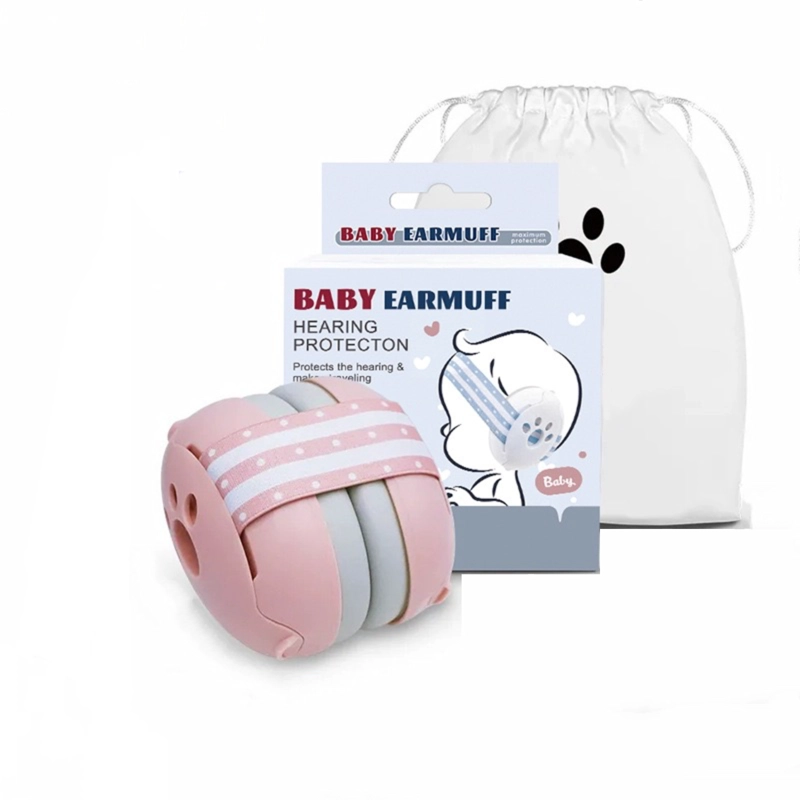 OREJERAS LUBABYCAS ANTIRUIDO AURICULARES PROTECTORES BEBÉS ROSADO - 1