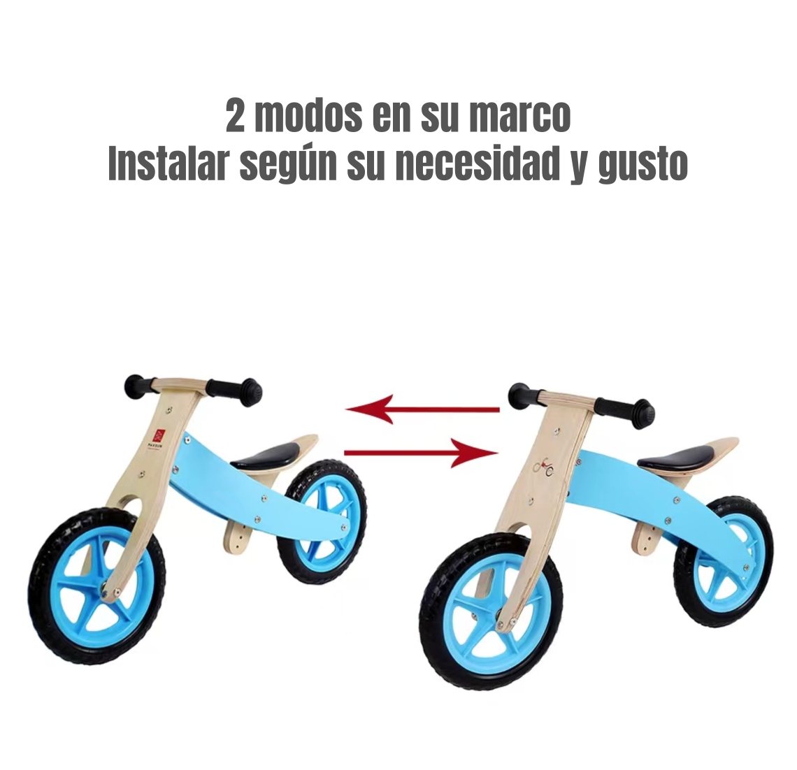 BICICLETA LUBABYCAS EQUILIBRIO MADERA WOOD CAFÉ - 7