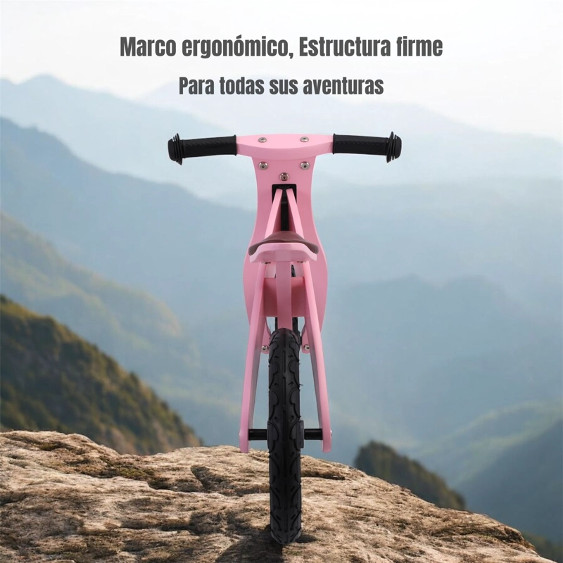 BICICLETA LUBABYCAS EQUILIBRIO MADERA WOOD ROSADO - 5