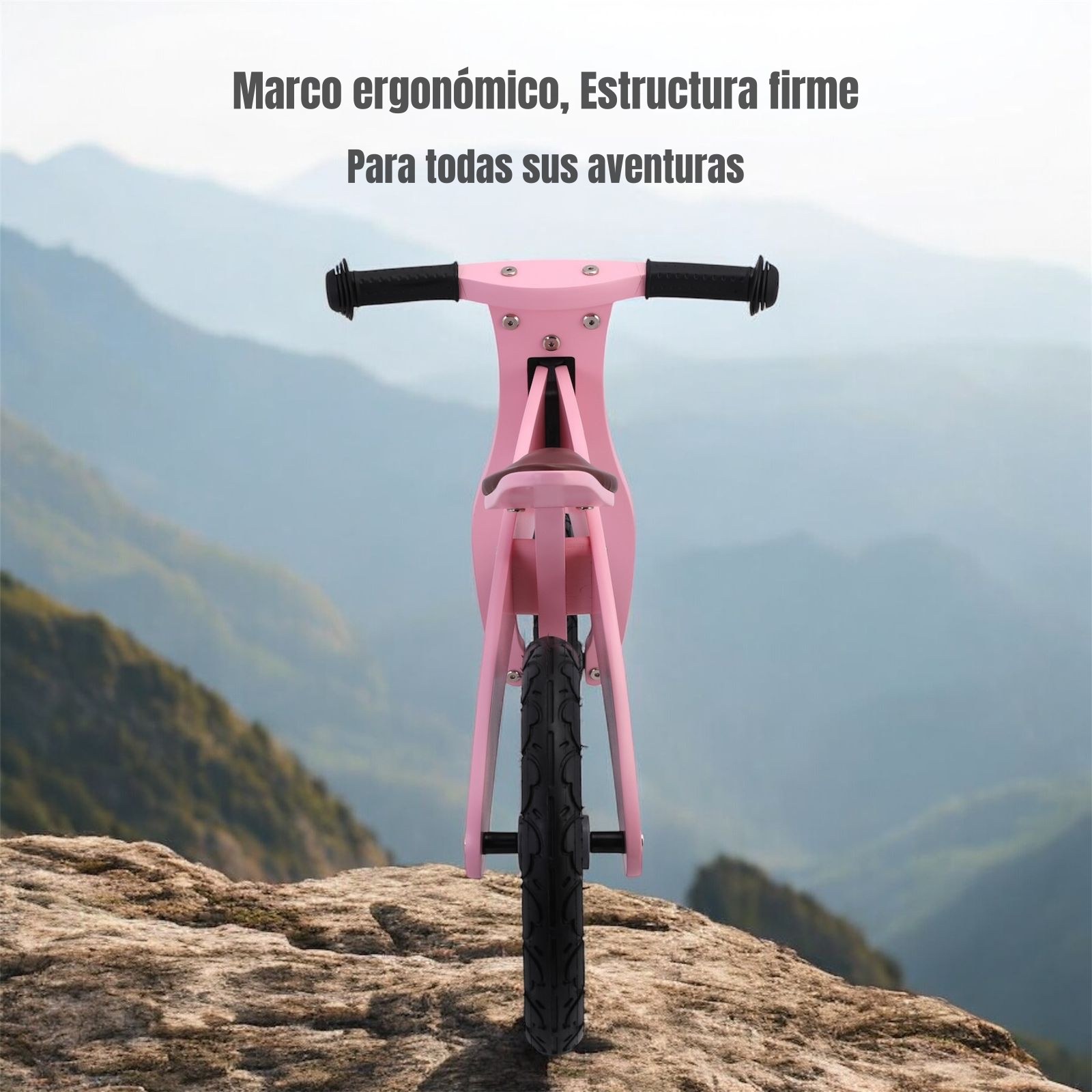 BICICLETA LUBABYCAS EQUILIBRIO MADERA WOOD ROSADO - 5