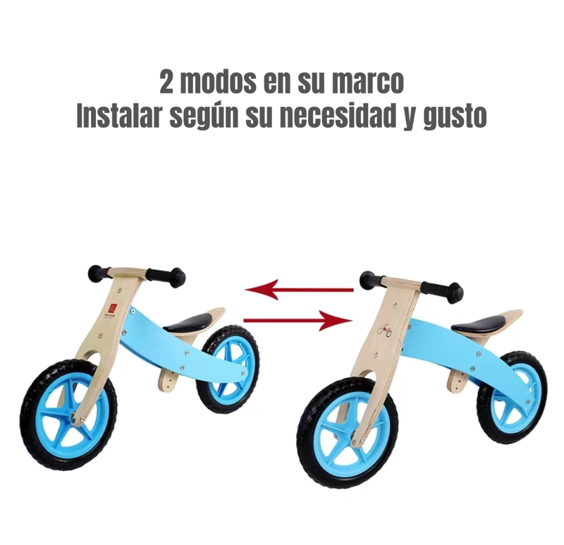 BICICLETA LUBABYCAS EQUILIBRIO MADERA WOOD ROSADO - 7