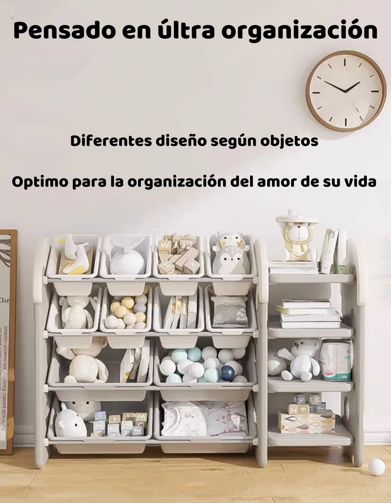 ESTANTE INFANTIL ORGANIZADOR DE JUGUETES ESPACIOSO LUBABYCAS - 3