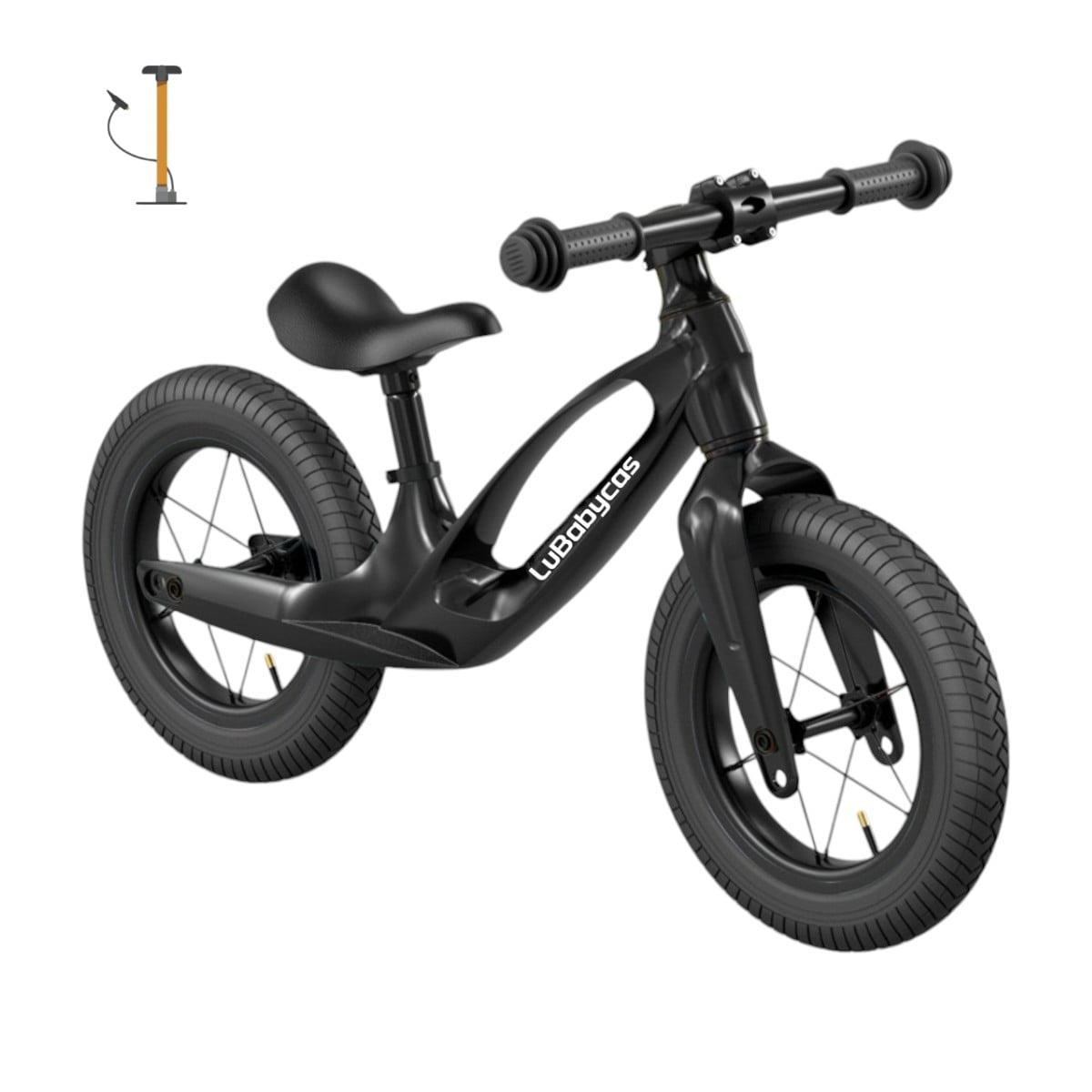 BICICLETA DE EQUILIBRIO CONVERTIBLE ARO 12 Y 14 NEGRA - 1