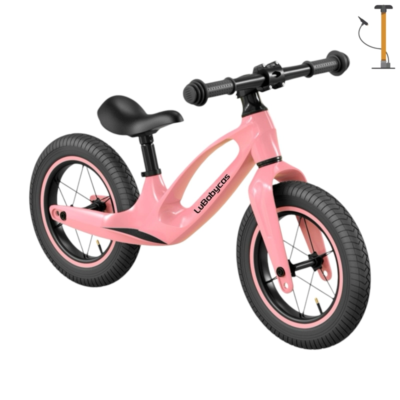 BICICLETA DE EQUILIBRIO CONVERTIBLE ARO 12 Y 14 ROSADA - 1