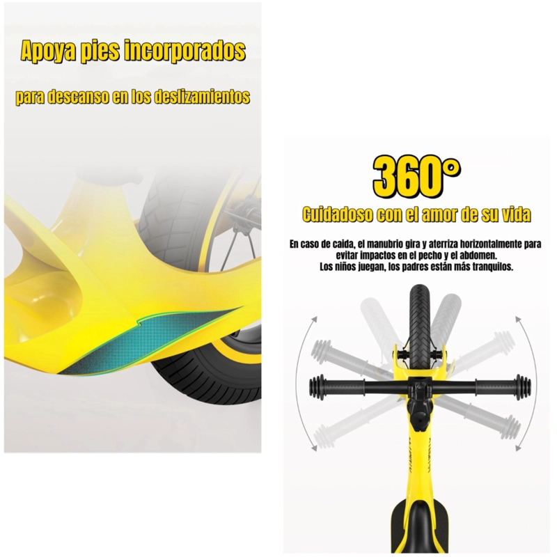 BICICLETA DE EQUILIBRIO CONVERTIBLE ARO 12 Y 14 ROSADA - 7