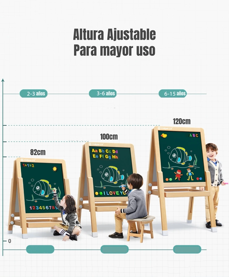 PIZARRA ATRIL DOBLE MAGNE TICA PLUMON CON ACCESORIOS 120CM - 8