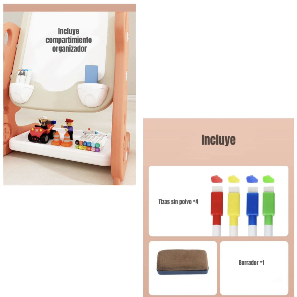 PIZARRA ATRIL REGULABLE PLUMON CON ACCESORIOS LUBABYCAS - 4