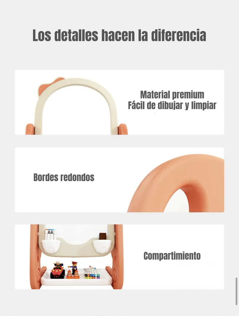PIZARRA ATRIL REGULABLE PLUMON CON ACCESORIOS LUBABYCAS - 6