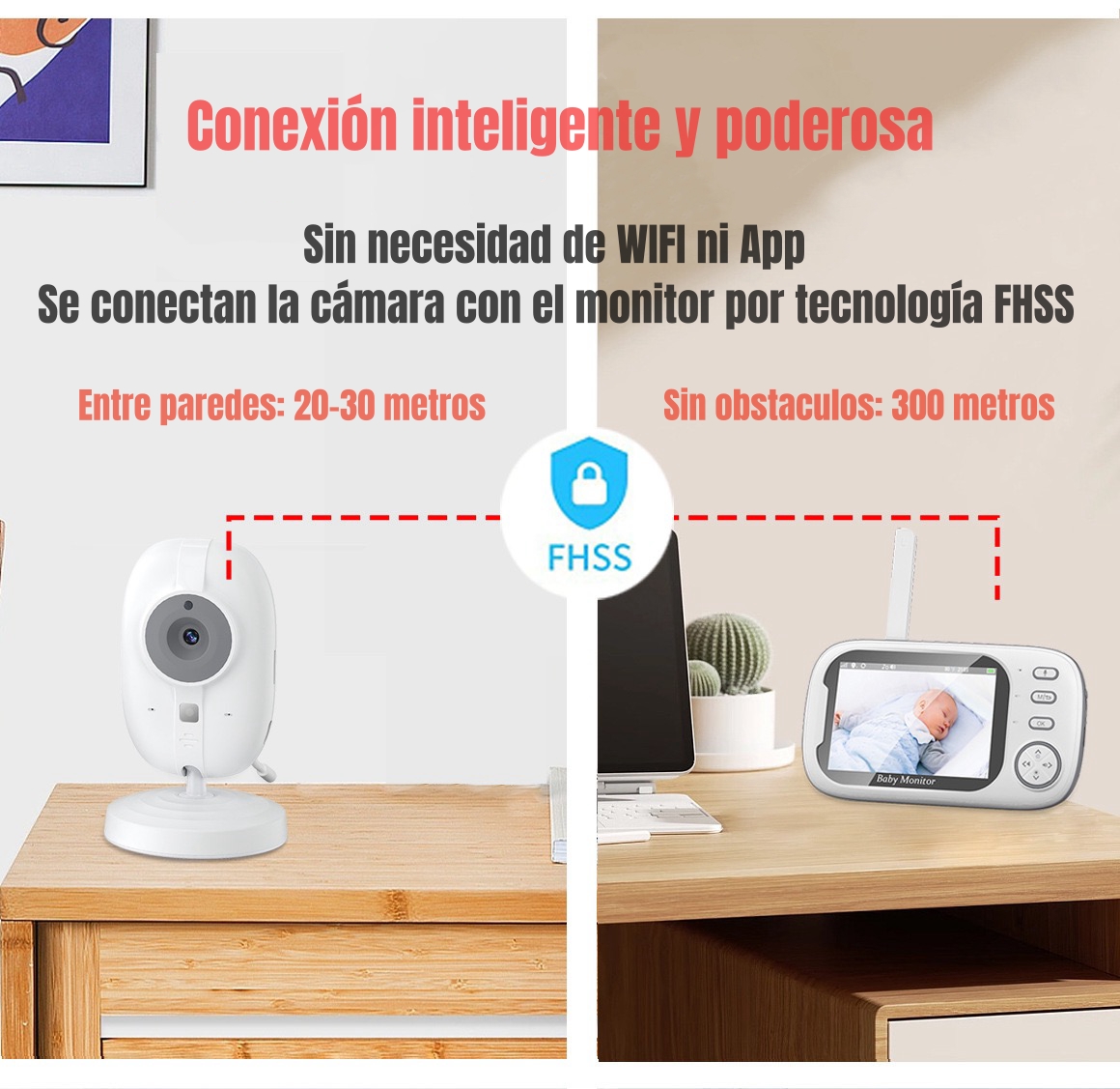 CÁMARA LUBABYCAS ABM600 MONITOR INTELIGENTE 3.5 PANTALLA 720P BLANCO - 3