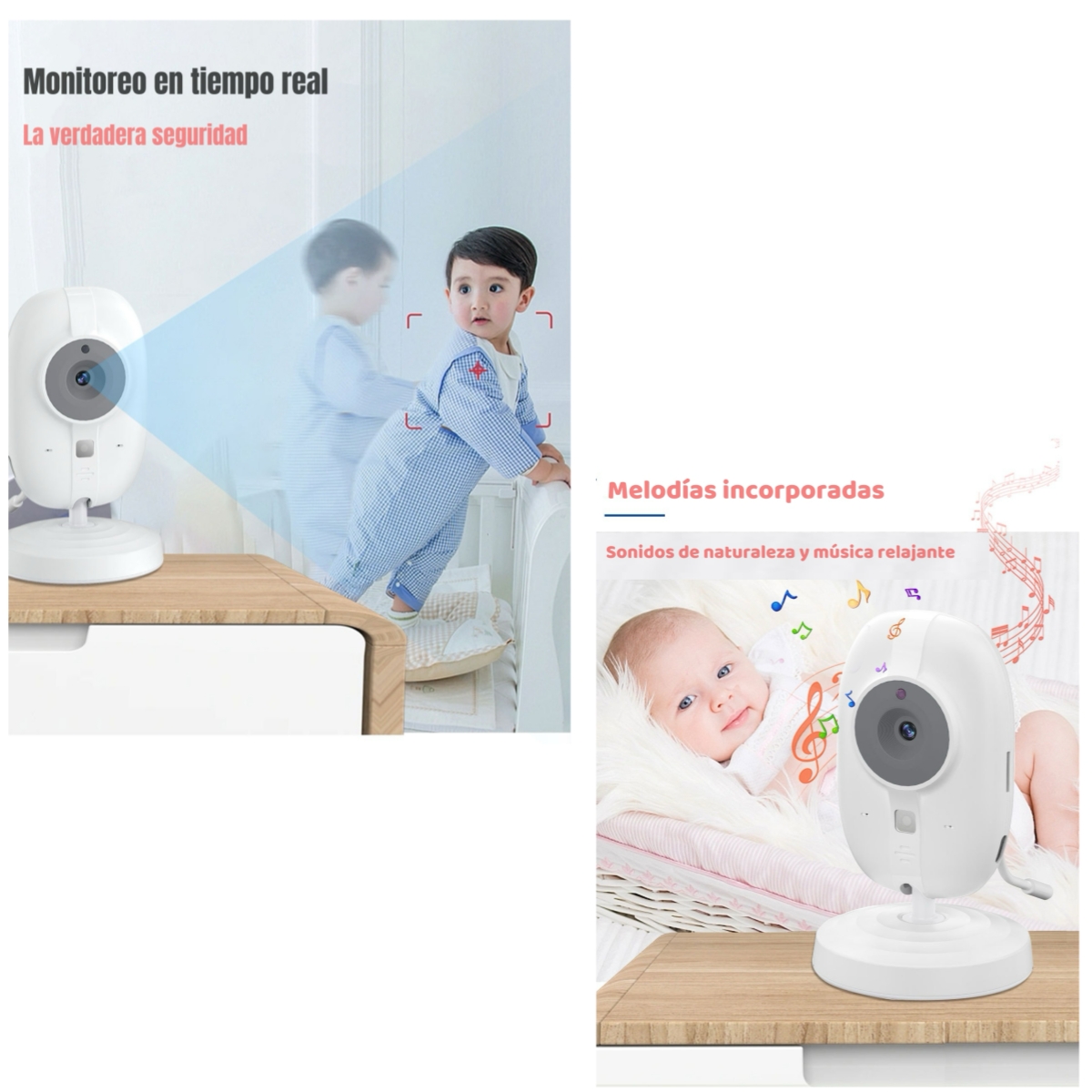 CÁMARA LUBABYCAS ABM600 MONITOR INTELIGENTE 3.5 PANTALLA 720P BLANCO - 7