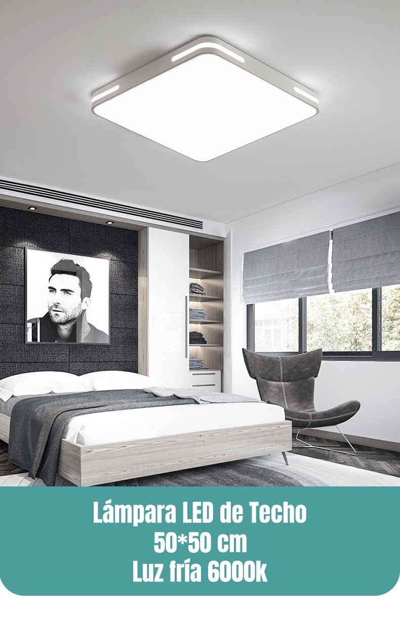 LÁMPARA DE TECHO LED 50X50CM 36W BY LUBABYCAS - 2