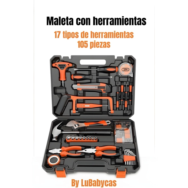 SET HERRAMIENTAS LUBABYCAS 17 TIPOS CAJA BY 105 PIEZAS - 3