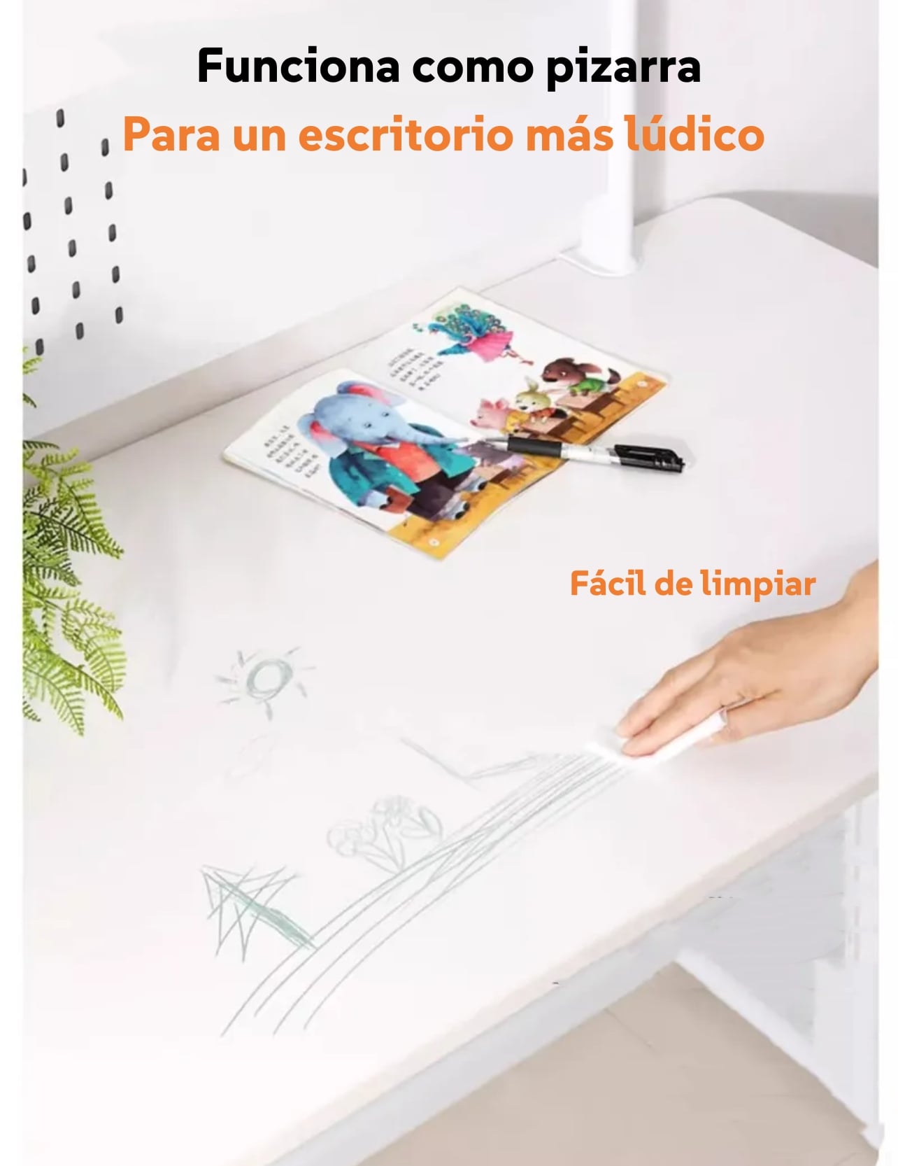 ESCRITORIO LUBABYCAS INFANTIL CON ESTANTE ORGANIZADOR 120CM - 6