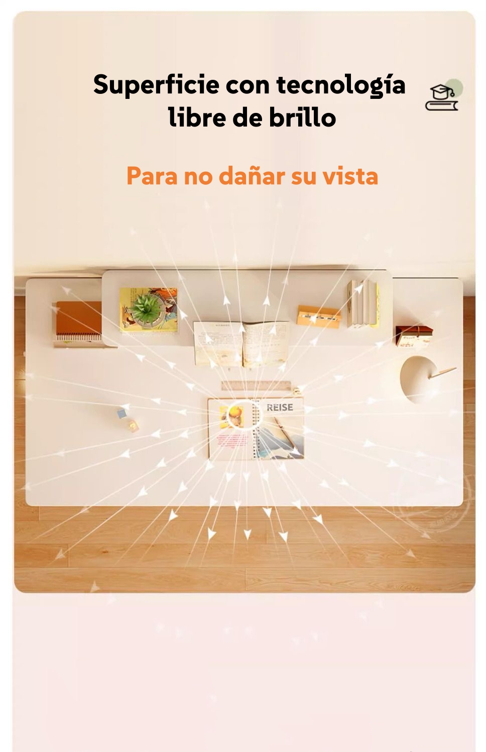 ESCRITORIO LUBABYCAS INFANTIL CON ESTANTE ORGANIZADOR 120CM - 7
