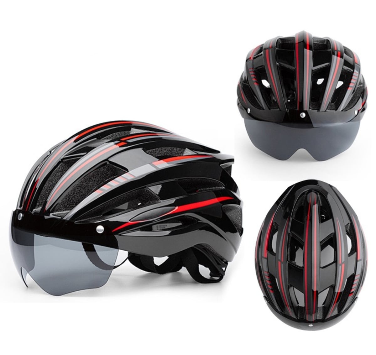 CASCO BICICLETA CON MICA FACIAL MAGNE TICA LUBABYCAS - 1