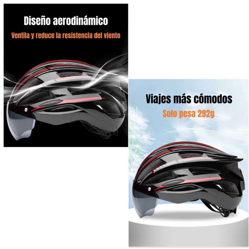 CASCO BICICLETA CON MICA FACIAL MAGNE TICA LUBABYCAS - 4