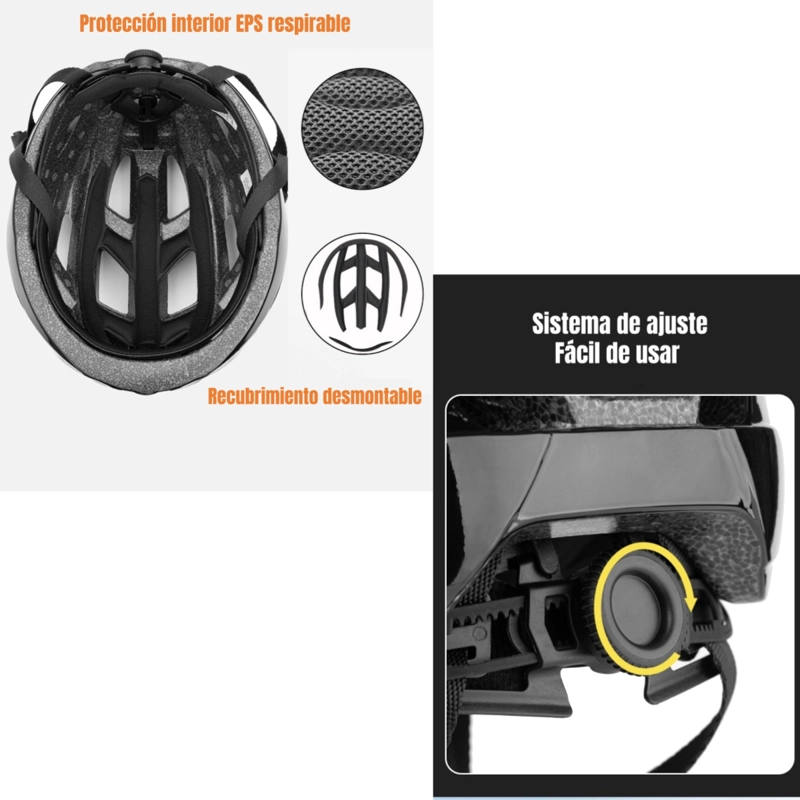 CASCO BICICLETA CON MICA FACIAL MAGNE TICA LUBABYCAS - 6
