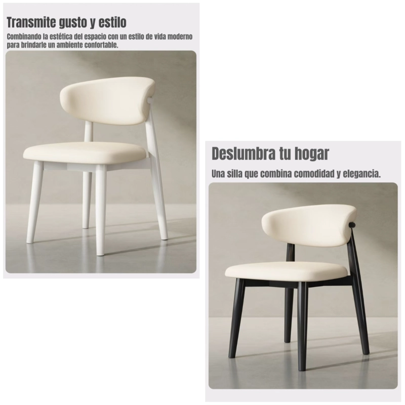 PACK 2 SILLAS DE COMEDOR MADERA CAFE  FAMILY LUBABYCAS - 5