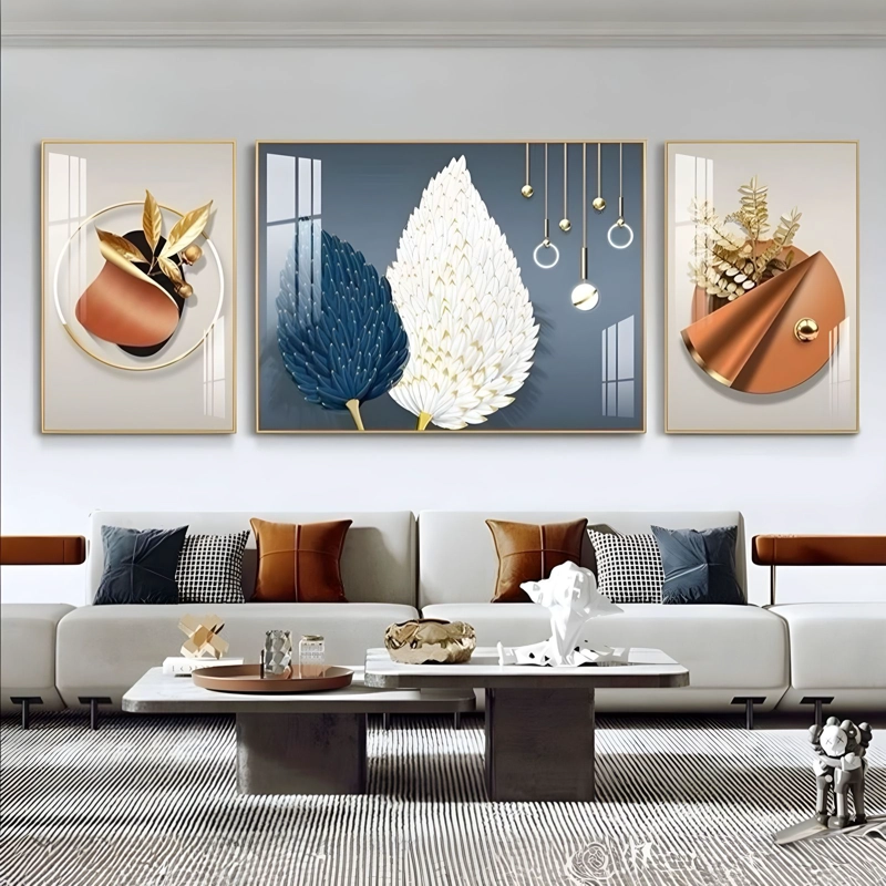 SET DE 3 CUADROS DECORATIVOS HOGAR ALUMINIO MODELO AA - 1